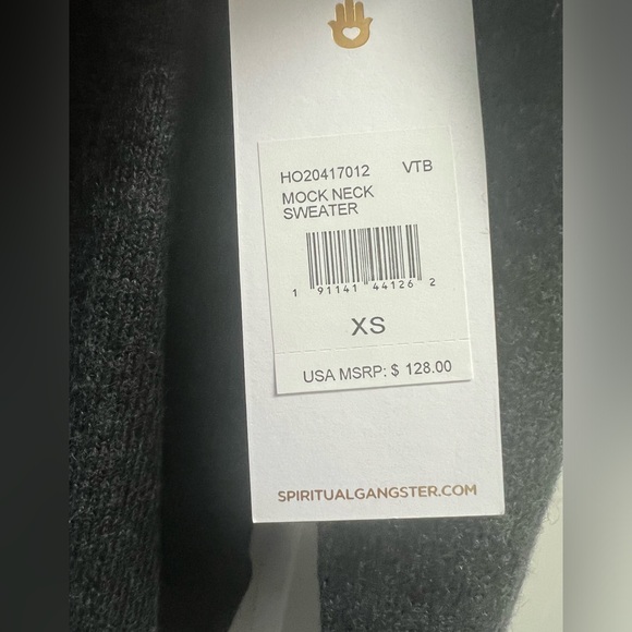 NWT Spiritual Gangster Mock Neck Sweater - Picture 2 of 7